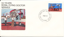 Australia FDC 15-5-1978 50 Years Royal Flying Doctor Service With Cachet - FDC