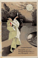 CPA Publicité Publicitaire Non Circulé Champagne Monopole REIMS Pierrot - Reclame