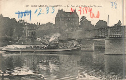 FRANCE - Conflans Sainte Honorine - Le Pont Et Le Château Des Terrasses - Carte Postale Ancienne - Conflans Saint Honorine