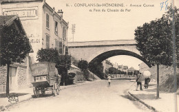 FRANCE - Conflans Sainte Honorine - Avenue Carnot Et Pont Du Chemin De Fer - Carte Postale Ancienne - Conflans Saint Honorine