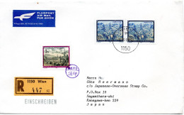 74198 - Österreich - 1989 - 2@S17,00 Kloester MiF A R-LpBf -> SAGAMIHARA (Japan), M "Nachtraeglich Entwertet"-Stpl - Cartas & Documentos