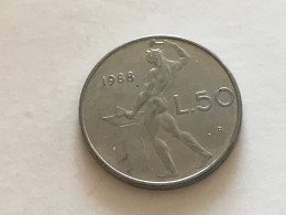 Münze Münzen Umlaufmünze Italien 50 Lire 1988 - 50 Liras