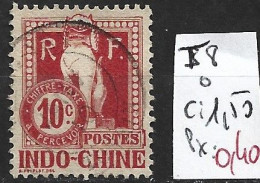 INDOCHINE TAXE 8 Oblitéré Côte 1.50 € - Timbres-taxe