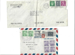 CUBA - POSTAL HISTORY LOT OF 4 COVERS - AIRMAIL CENSORED - Posta Aerea