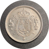 5 Pesetas 1976 Espagne, Modèle 1975 Juan Carlos I étoile, Monnaie De Collection - 5 Pesetas