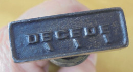 Ancien Tampon De La Poste En Bronze DECEDE - Seals