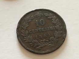 Münze Münzen Umlaufmünze Italien 10 Centissimi 1863 - 1861-1878 : Victor Emmanuel II