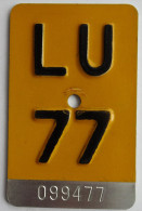 Velonummer Mofanummer Luzern LU 77 - Placas De Matriculación