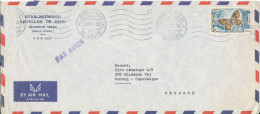 Lebanon Air Mail Cover Sent To Denmark Beyrouth 28-12-1965 Single Franked BUTTERFLY - Lebanon
