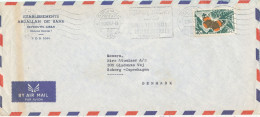 Lebanon Air Mail Cover Sent To Denmark Beyrouth 20-11-1967 Single Franked BUTTERFLY - Liban