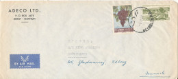 Lebanon Air Mail Cover Sent To Denmark 5-12-1962 Topic Stamps - Lebanon