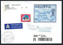 SUISSE Ca.2000: LSC Rec. Avec ZNr. 998 (NABA 2000), CAD D'arrivée Au Dos - Covers & Documents