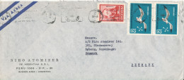Argentina Air Mail Sent To Denmark - Posta Aerea