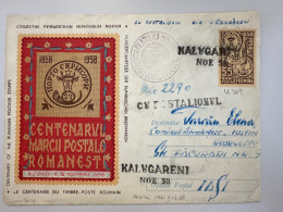 1958 Întreg Poștal  Cu Postalionul  Via Kalugareni - Brieven En Documenten