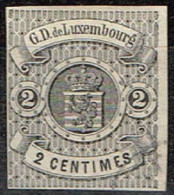 Luxembourg - 1859 - Y&T N° 4, Non Dentelé. Trace D'oblitération Au Coin Inférieur Droit. - 1859-1880 Armarios