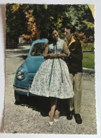 AUTO D’EPOCA CON COPPIA  ANNI 60 - VIAGGIATA FG - Sonstige & Ohne Zuordnung