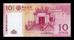 Macao Macau 10 Patacas Banco Da China 2013 Pick 108b(1) Sc Unc - Macao