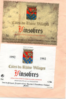 K2901 - CÔTES Du RHÔNE - VINSOBRES - Lot De 3 Étiquettes - Côtes Du Rhône