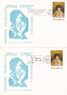 WOMAN'S DAY  COVERS  2 STATIONERY 1985 ROMANIA - Lettres & Documents