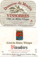 K2901 - CÔTES Du RHÔNE - VINSOBRES - Lot De 2 Étiquettes - Côtes Du Rhône