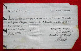 Banque De LAW - 100 Cent Livres Tournois - Janvier 1720 Sous Régence De Louis XV - Altri & Non Classificati