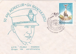 AVIATION CAPTAIN GH BANCIULESCU COVERS   STATIONERY 1986 ROMANIA - Lettres & Documents