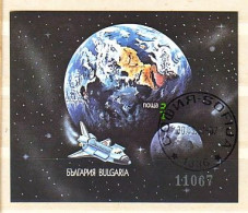 1991 Space Shuttles S/S Imperf. – Used(O)  Bulgaria / Bulgarie - Usados