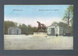 CPA - Belgique - Bruxelles - Entrée Du Bois De La Cambre - Colorisée - Animée - Circulée En 1919 - Parks, Gärten