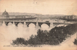 FRANCE -  Lyon - Perspective Des Ponts Et Quai Du Rhône - E.R - Carte Postale Ancienne - Autres & Non Classés