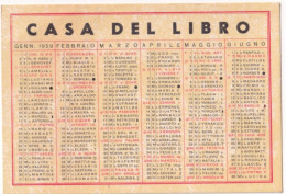 Calendarietto - Casa Del Libro - Catania - Anno 1959 - Petit Format : 1941-60