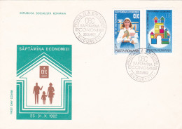 ECONOMY WEEK COVERS FDC 1982  ROMANIA - FDC