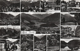 BAD ISCHL, MULTIPLE VIEWS, ARCHITECTURE, MOUNTAIN, CABLE CAR, PARK, LAKE, STATUE, FOUNTAIN, AUSTRIA, POSTCARD - Bad Ischl