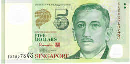SINGAPORE P47h 5 DOLLARS 2023  2 STARS   UNC. - Singapour