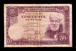 España Spain 50 Pesetas Santiago Rusiñol 1951 Pick 141 Serie C Bc/Mbc F/Vf - 50 Peseten