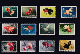 China. Serie De Peces Nueva Con Señal De Fijasellos. Ivert 1292/1303* - Unused Stamps