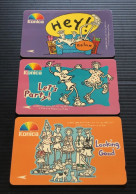 Mint Singapore Telecom Singtel GPT Phonecard, KONICA Fido Dido, Set Of 3 Mint Cards(same Serial Number) - Singapour