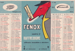 Calendarietto - Fenox - Milano - Anno 1956 - Petit Format : 1941-60