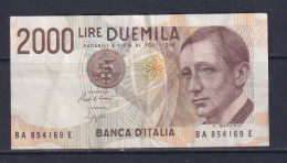 ITALY - 1990 2000 Lira Circulated Banknote - 2000 Liras