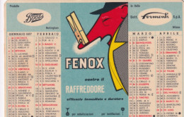 Calendarietto - Fenox - Milano - Anno 1957 - Petit Format : 1941-60