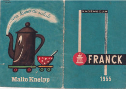 Calendarietto - Franck - Malto Kneipp - Anno 1955 - Petit Format : 1941-60