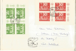 SUECIA 2 CC STOCKHOLMIA 1974 - Lettres & Documents