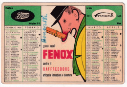 Calendarietto - Gocce Nasali - Fenox - Milano - Anno 1954 - Petit Format : 1941-60