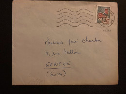 LETTRE Pour La SUISSE TP COQ DE DECARIS 0,30 OBL.MEC.4-12 1967 74 GAILLARD HAUTE SAVOIE - 1962-1965 Hahn (Decaris)