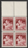 Österreich 4er Block 1937 ANK/Mi: 638** MNH [638xx] - Ungebraucht