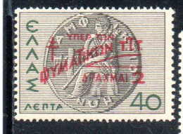 GREECE GRECIA ELLAS 1945 POSTAL TAX STAMPS TUBERCULOSIS SURCHARGED 2d On 40l MNH - Ungebraucht