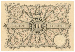 100 LIRE CORRENTI MONETA PATRIOTTICA VENEZIA 1848 QFDS - Autres & Non Classés
