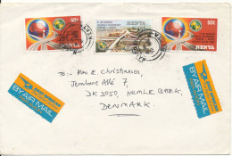 Kenya Cover Sent To Denmark Topic Stamps - Kenya (1963-...)