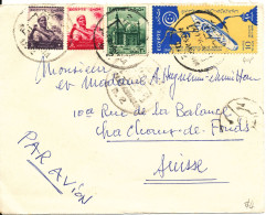 Egypt Cover Sent Air Mail To Austria Alexandria 24-12-1956 Good Franked - Covers & Documents