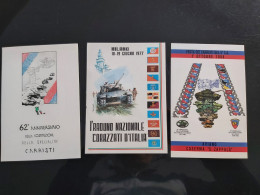 3 CARTOLINE RADUNO CARRISTI MILANO AVIANO PORDENONE FERREA MOLE CARRO ARMATO - Colecciones Y Lotes