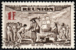 Réunion Obl. N° PA 18 - Tricentenaire Du Rattachement Le 1f Sépia Et Rouge - Airmail